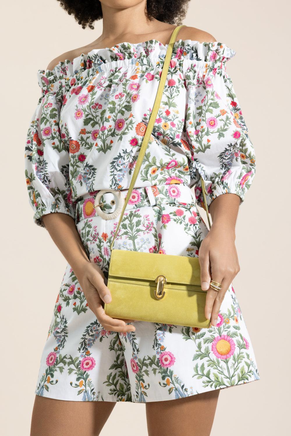 Symmetry Mini Bag - Chartreuse Suede - Image 3