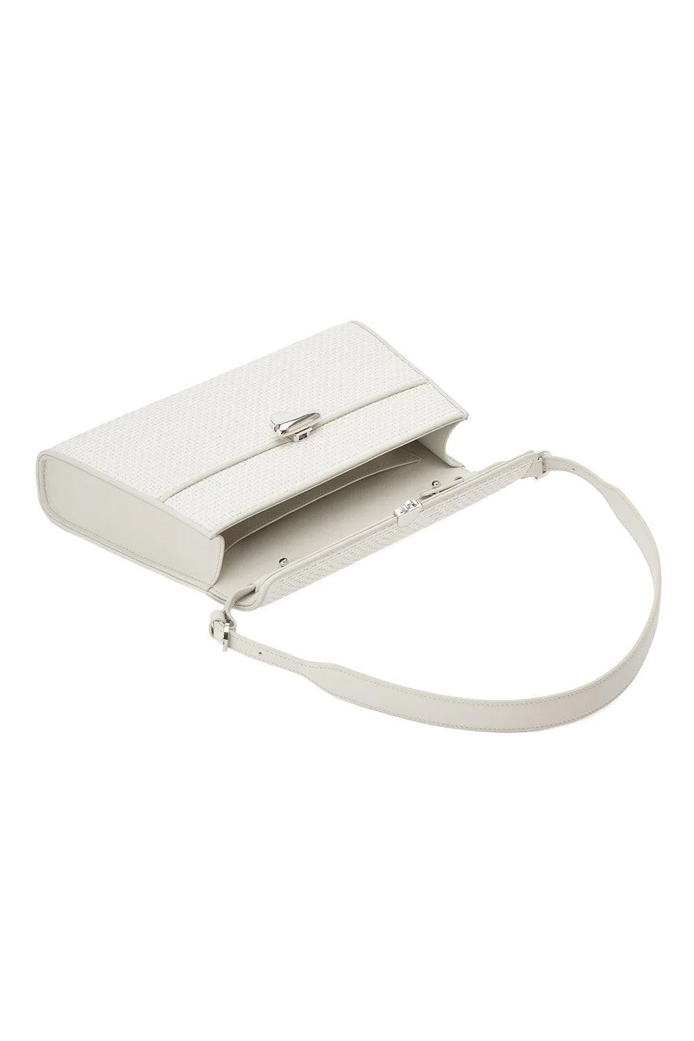 Symmetry Shoulder Bag - Ivory Raffia - Image 6