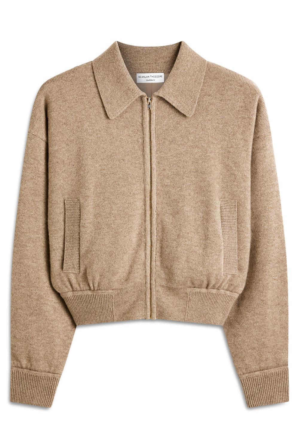 Cashmere Collared Bomber Jacket