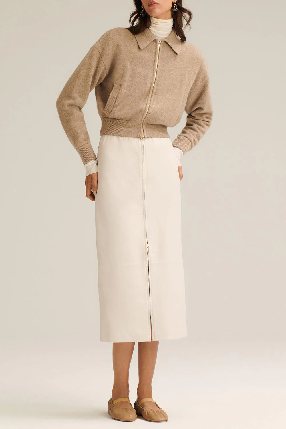 Cashmere Collared Bomber Jacket - Image 3