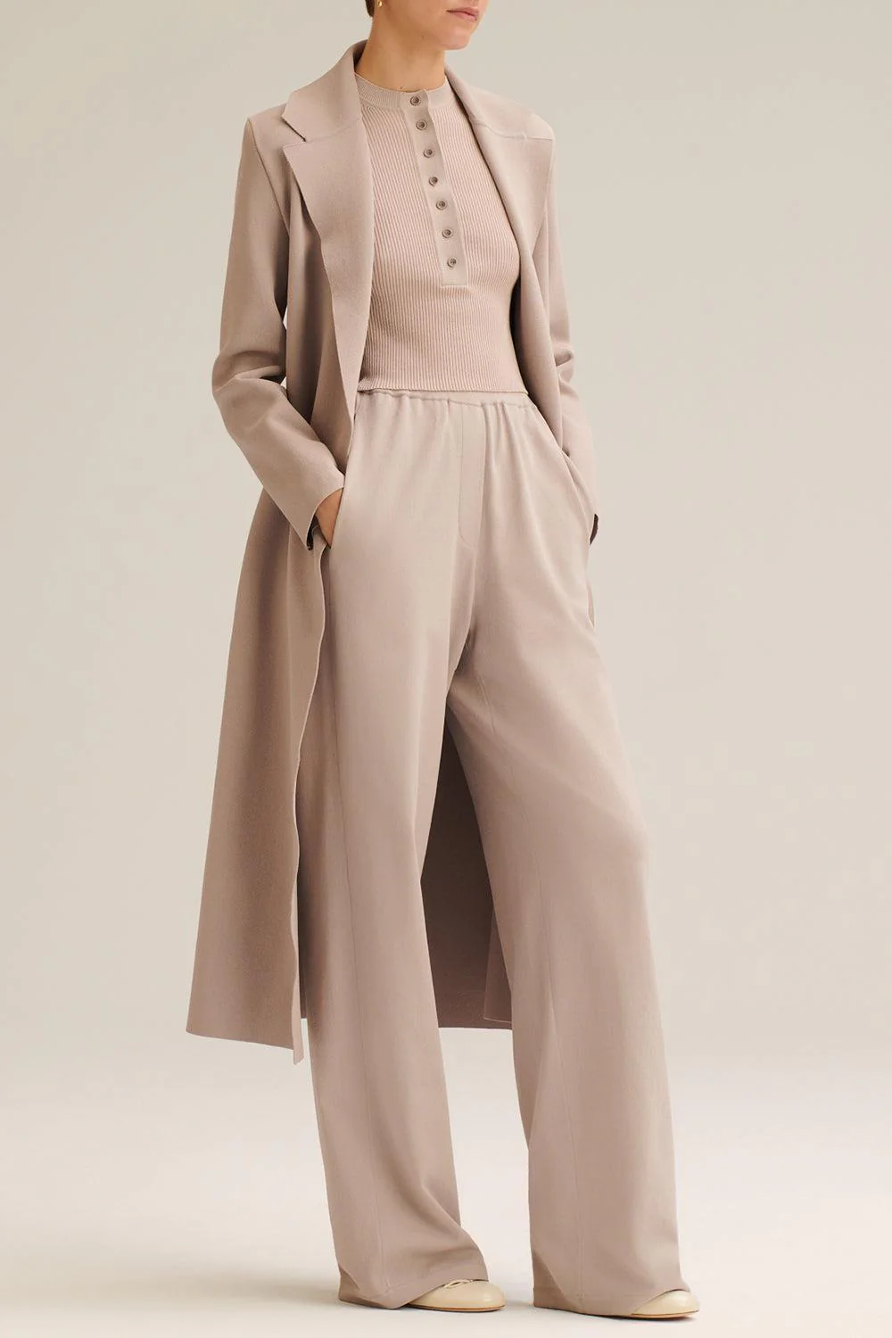 Crepe Knit Flare Trouser - Image 3
