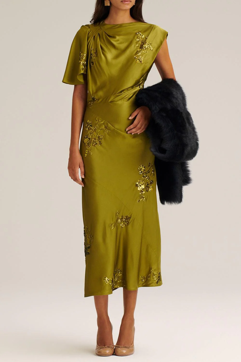 Draped Midi Dress - Image 2