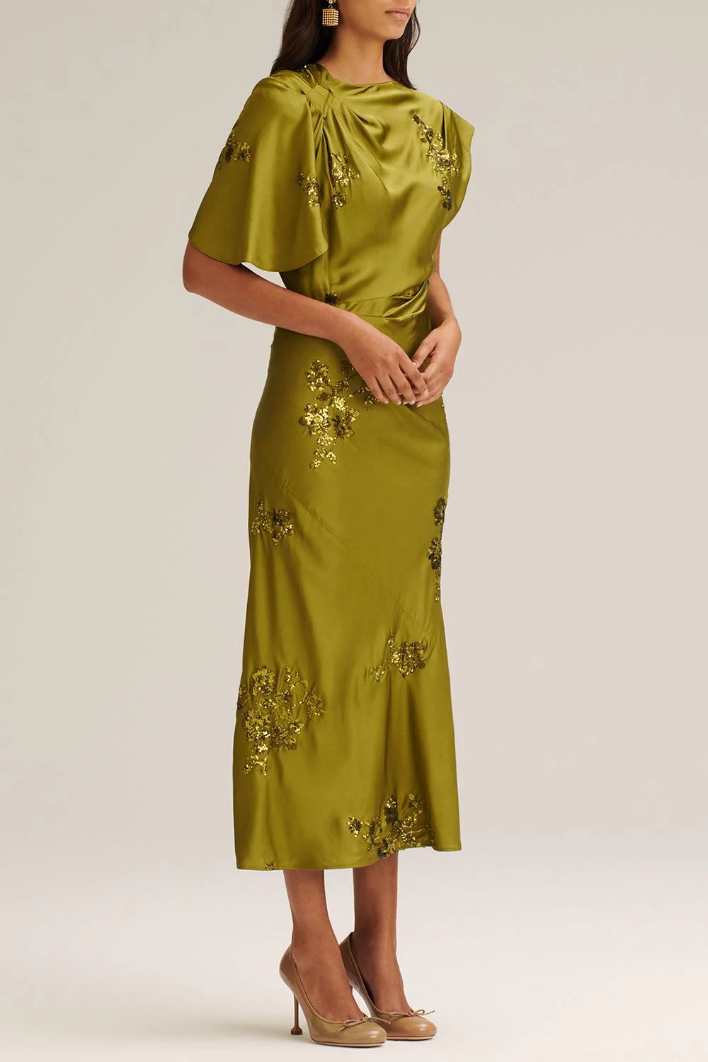Draped Midi Dress - Image 3