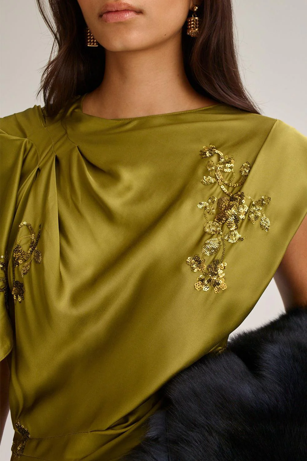 Draped Midi Dress - Image 4