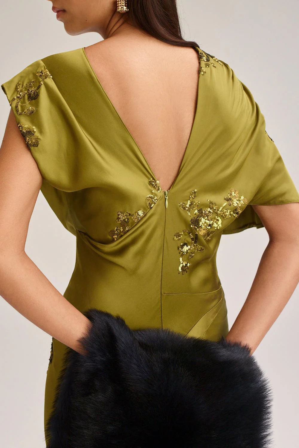 Draped Midi Dress - Image 5