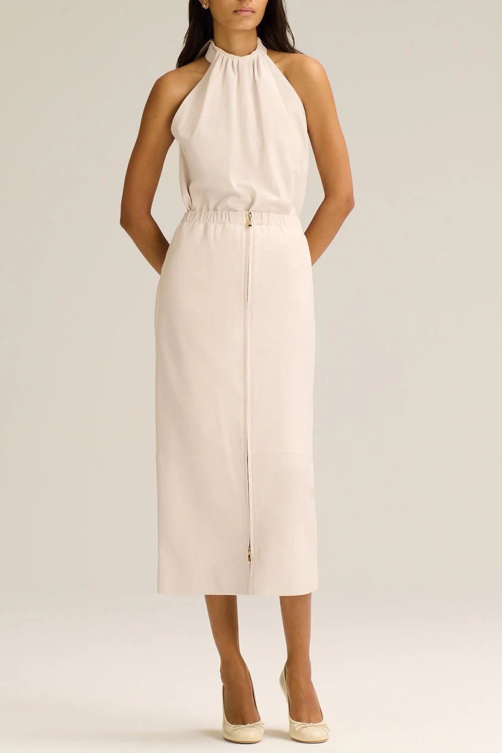 Leather Midi Skirt - Image 2