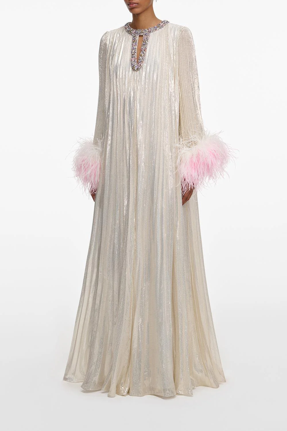 Ombre Feather Maxi Dress - Image 3