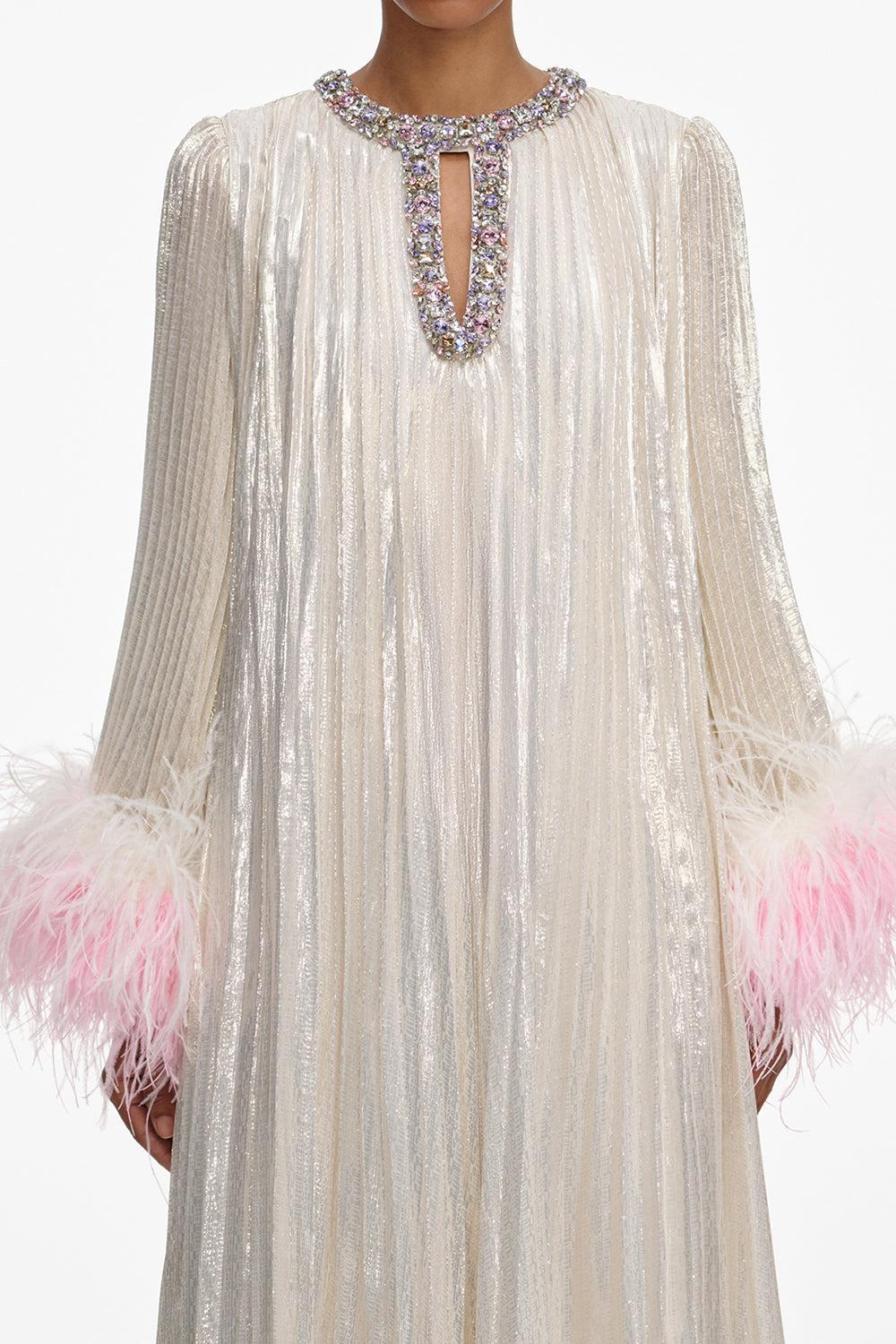 Ombre Feather Maxi Dress - Image 4