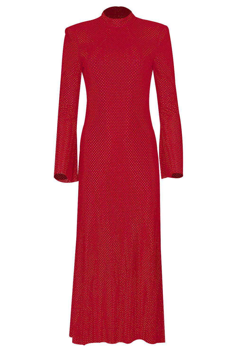 Rhinestone Fishnet Dress
