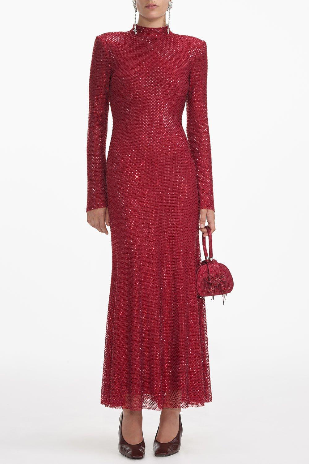 Rhinestone Fishnet Dress - Image 2