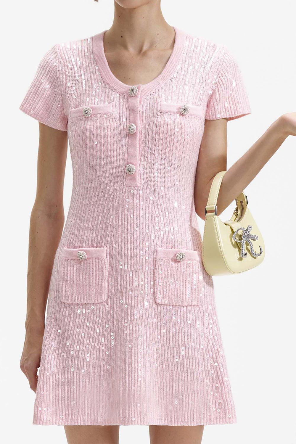 Sequin Knit Mini Dress - Image 3