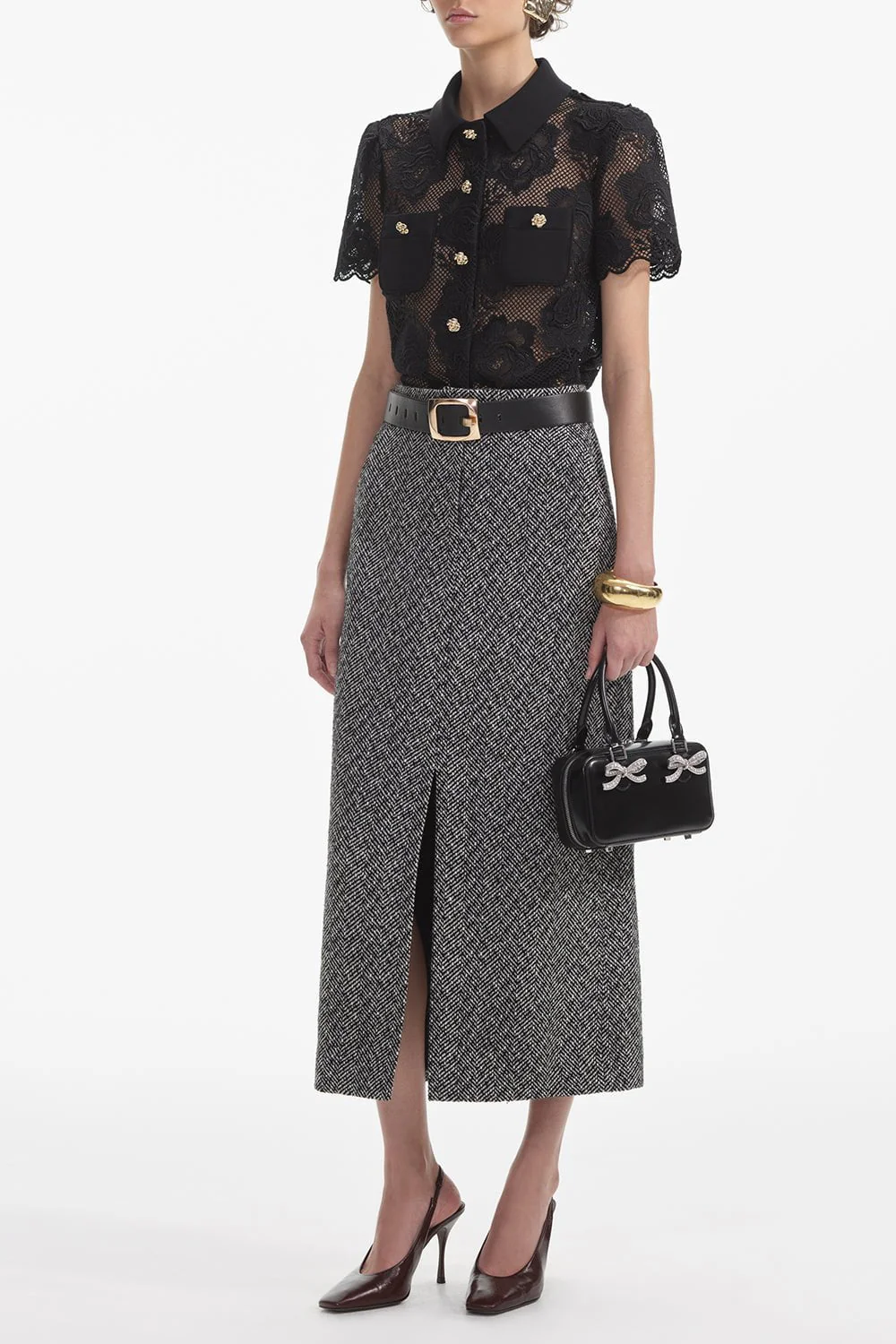 Short Sleeve Collar Blouse - Image 3
