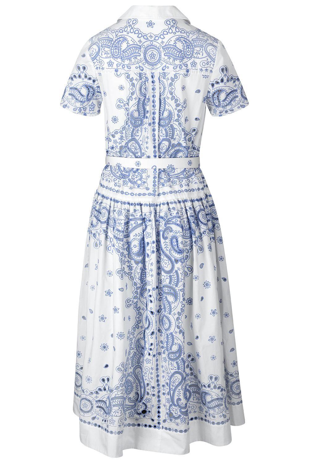 Short Sleeve Embroidered Midi Dress - Image 3