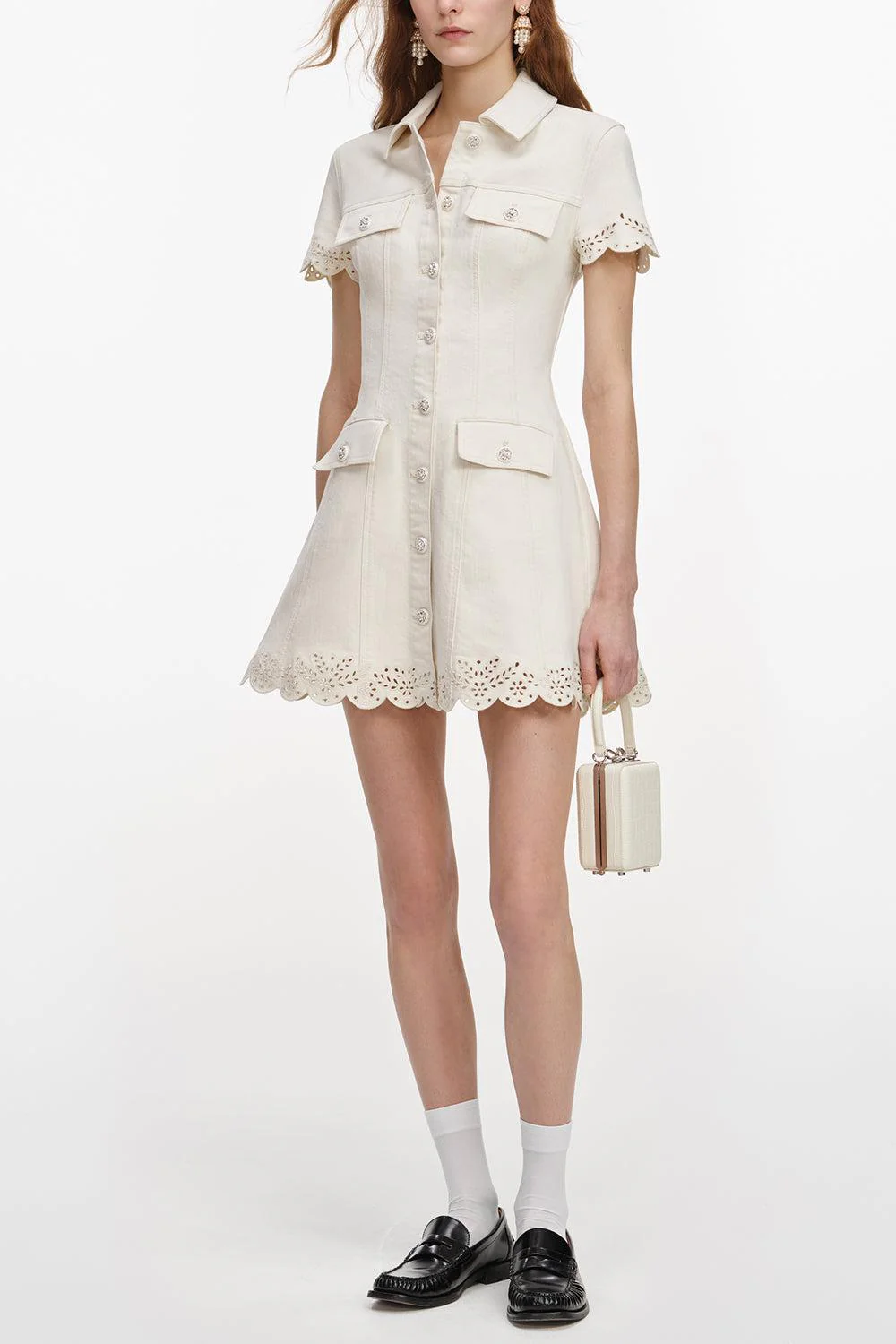 Short Sleeve Pocket Mini Dress - Image 4