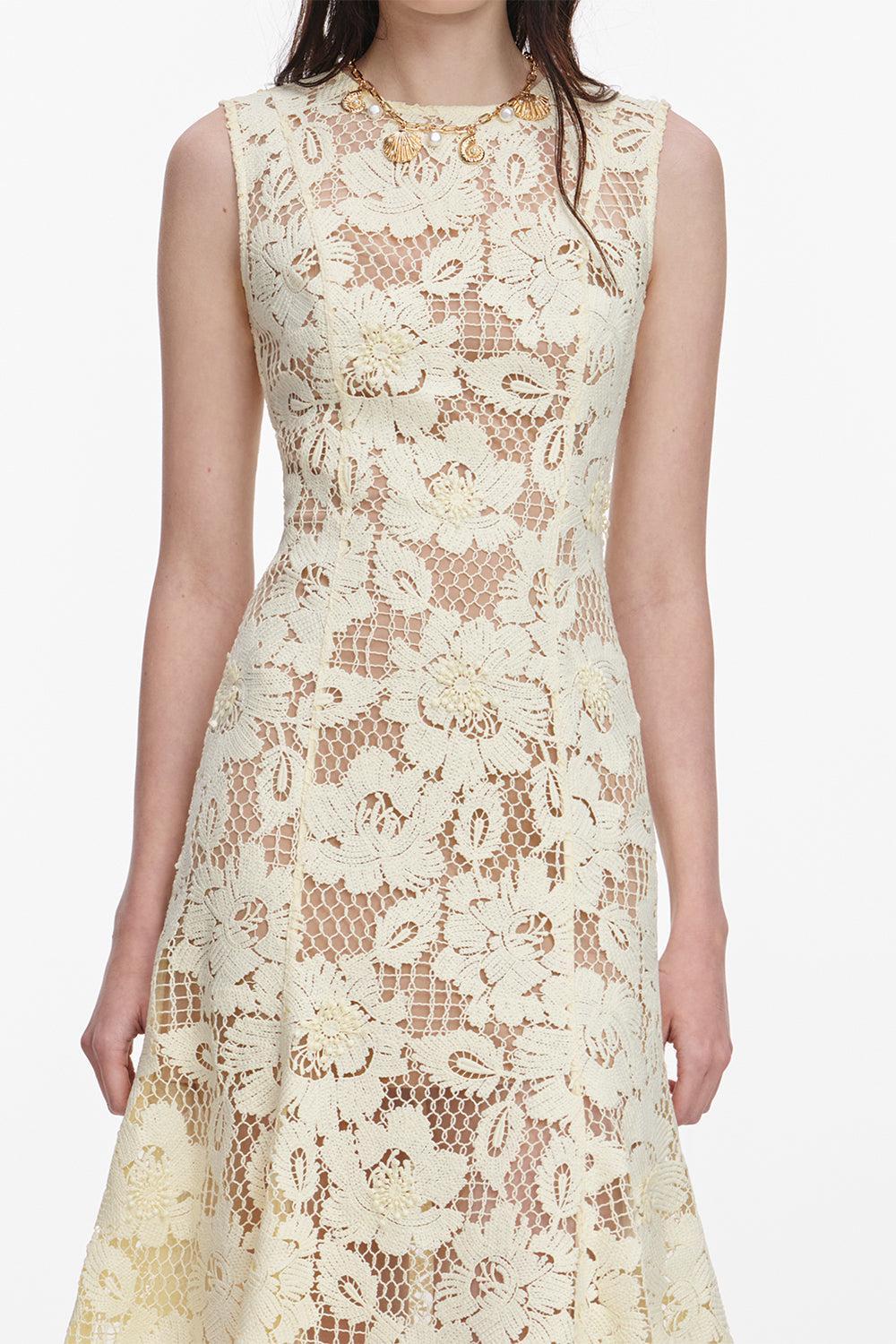 Sleeleless Tie Back Midi Dress - Image 3
