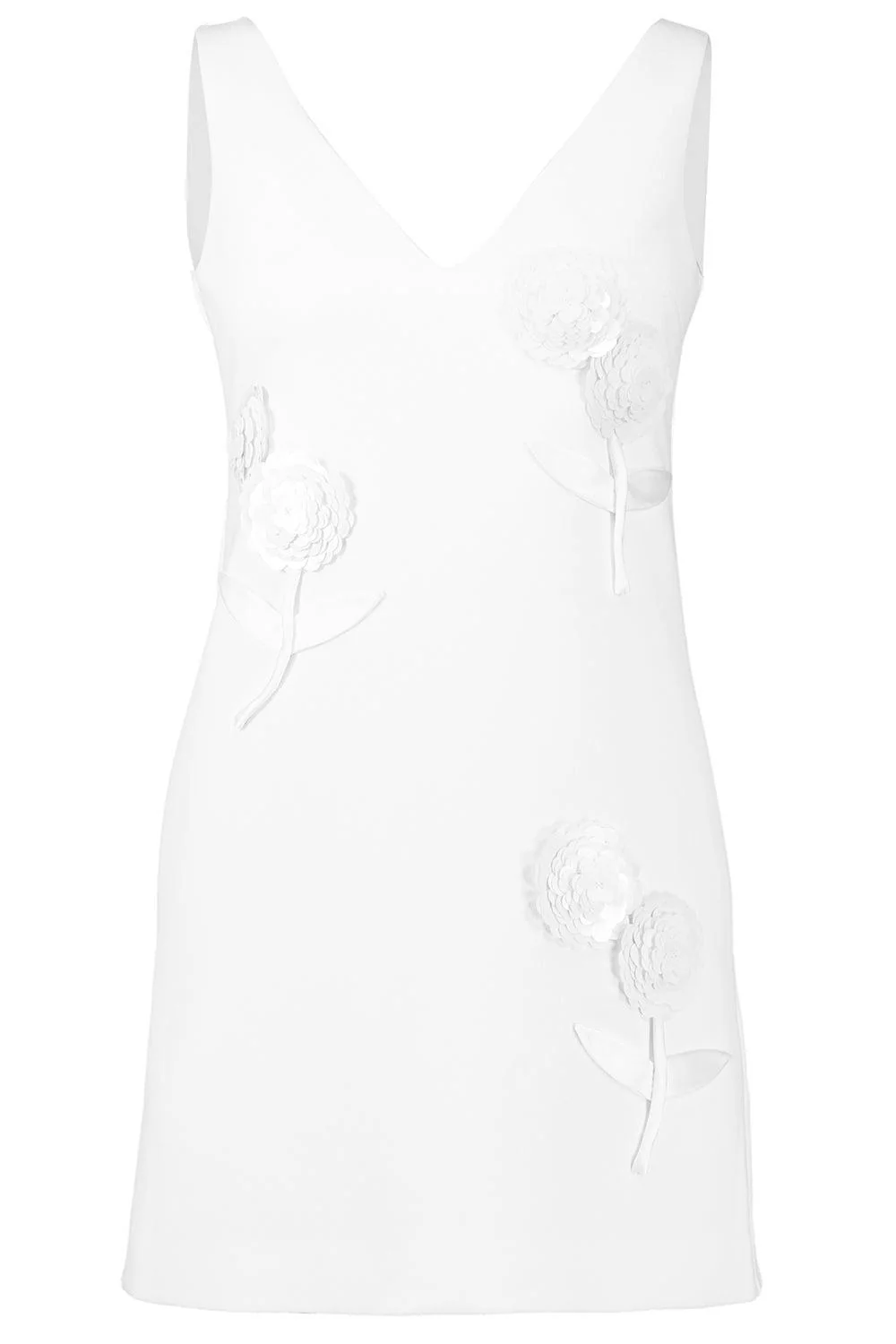 Sleeveless Embellished Flower Mini Dress
