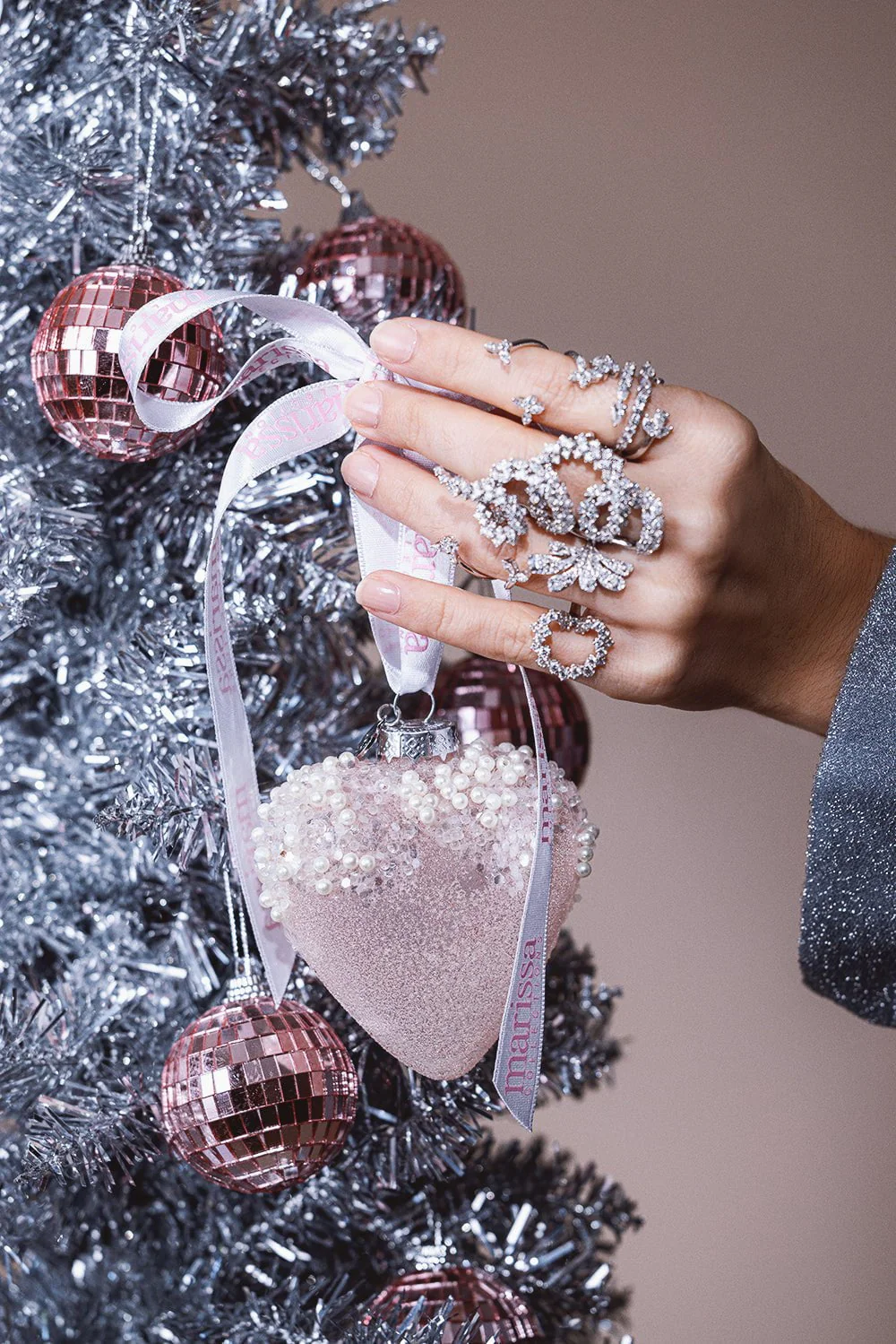 Pink Heart Ornament - Image 2