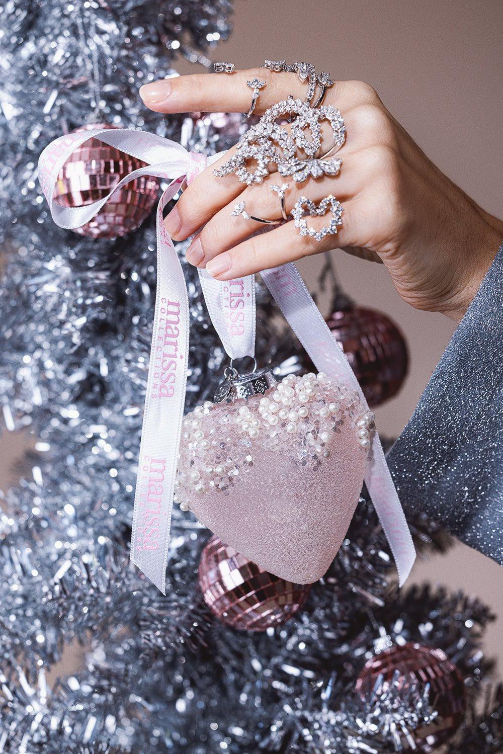 Pink Heart Ornament - Image 3