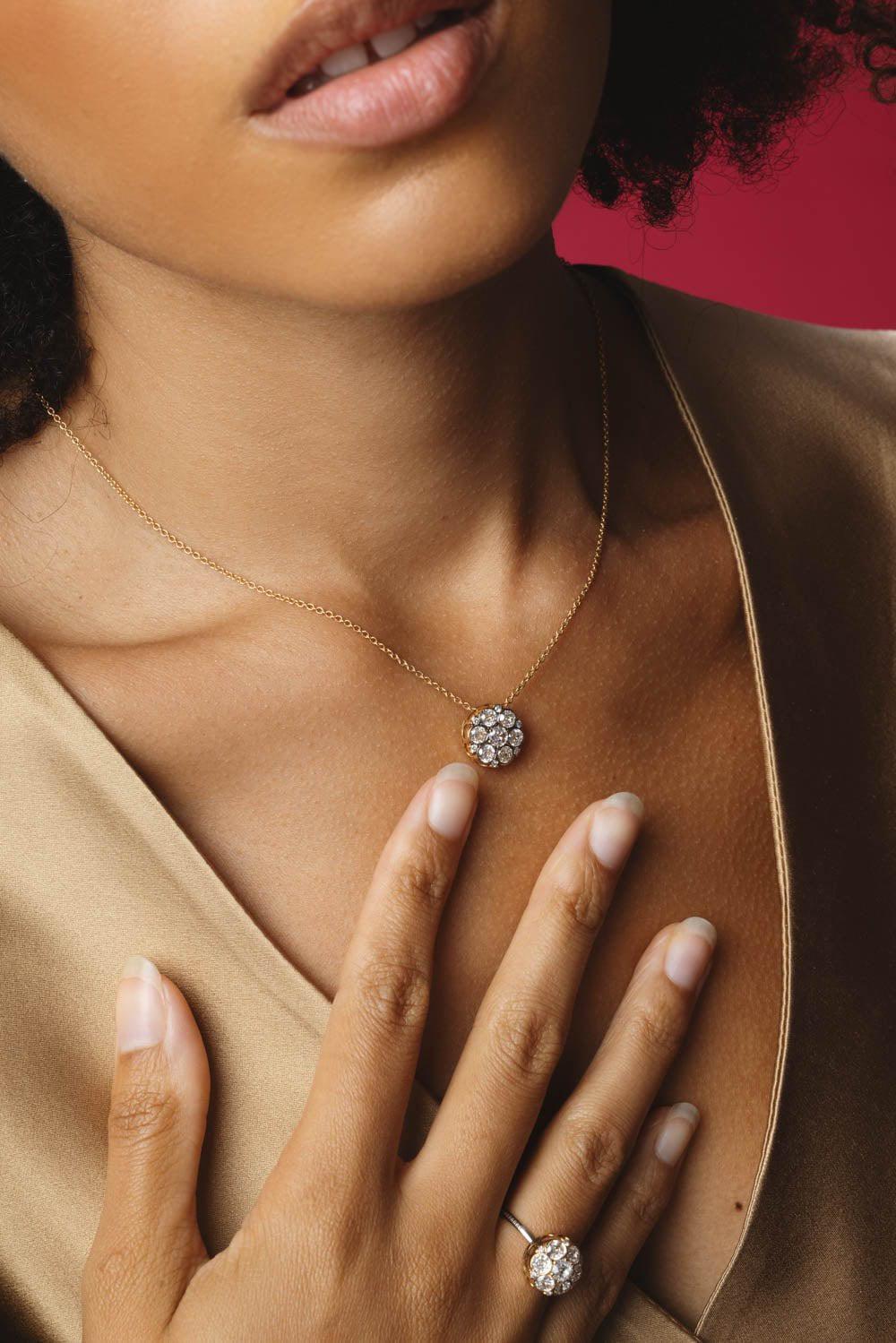 Beirut Rosace Diamond Pendant Necklace - Image 4