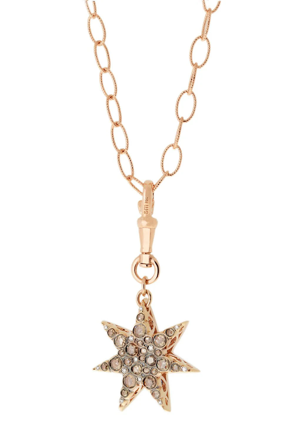 Blue Sapphire Morganite Star Necklace - Image 4