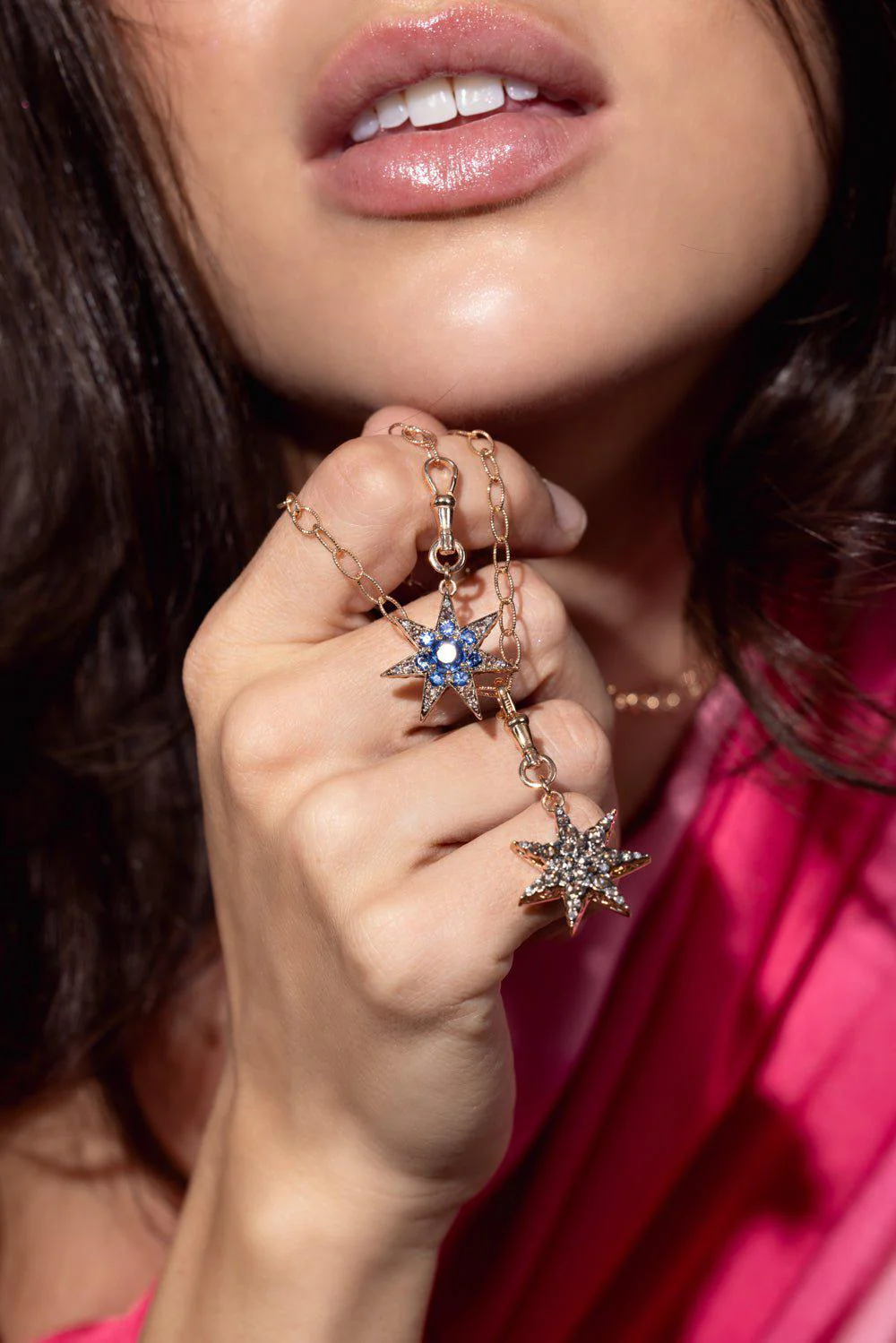 Blue Sapphire Star Necklace - Image 2