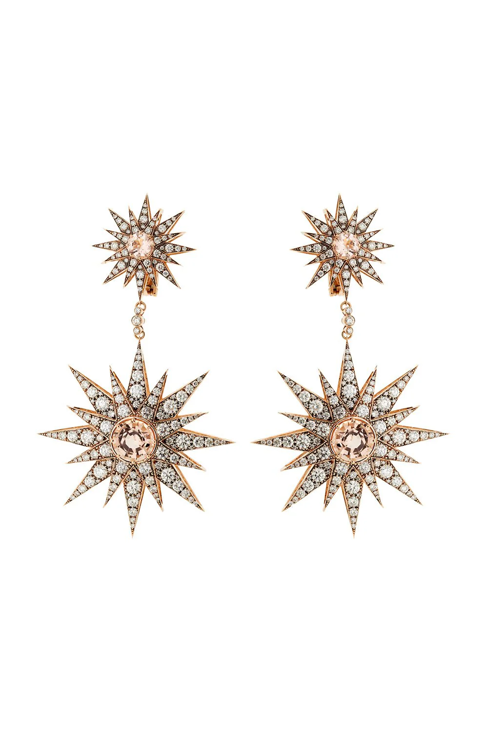 Double Star Drop Earrings