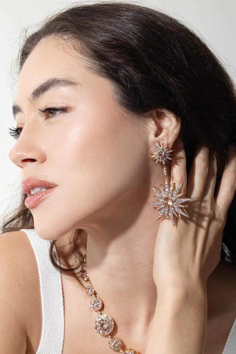 Double Star Drop Earrings - Image 5