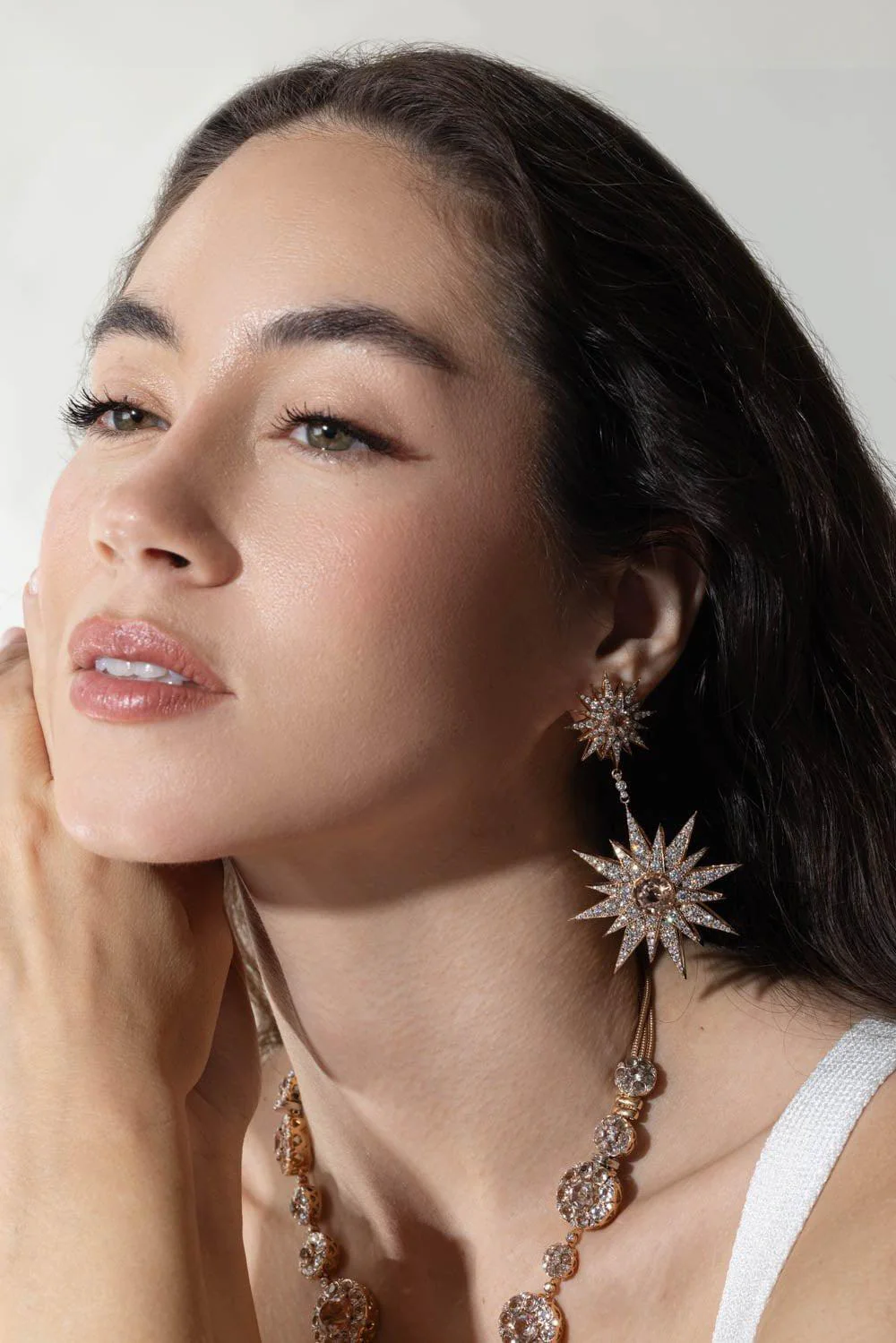 Double Star Drop Earrings - Image 7