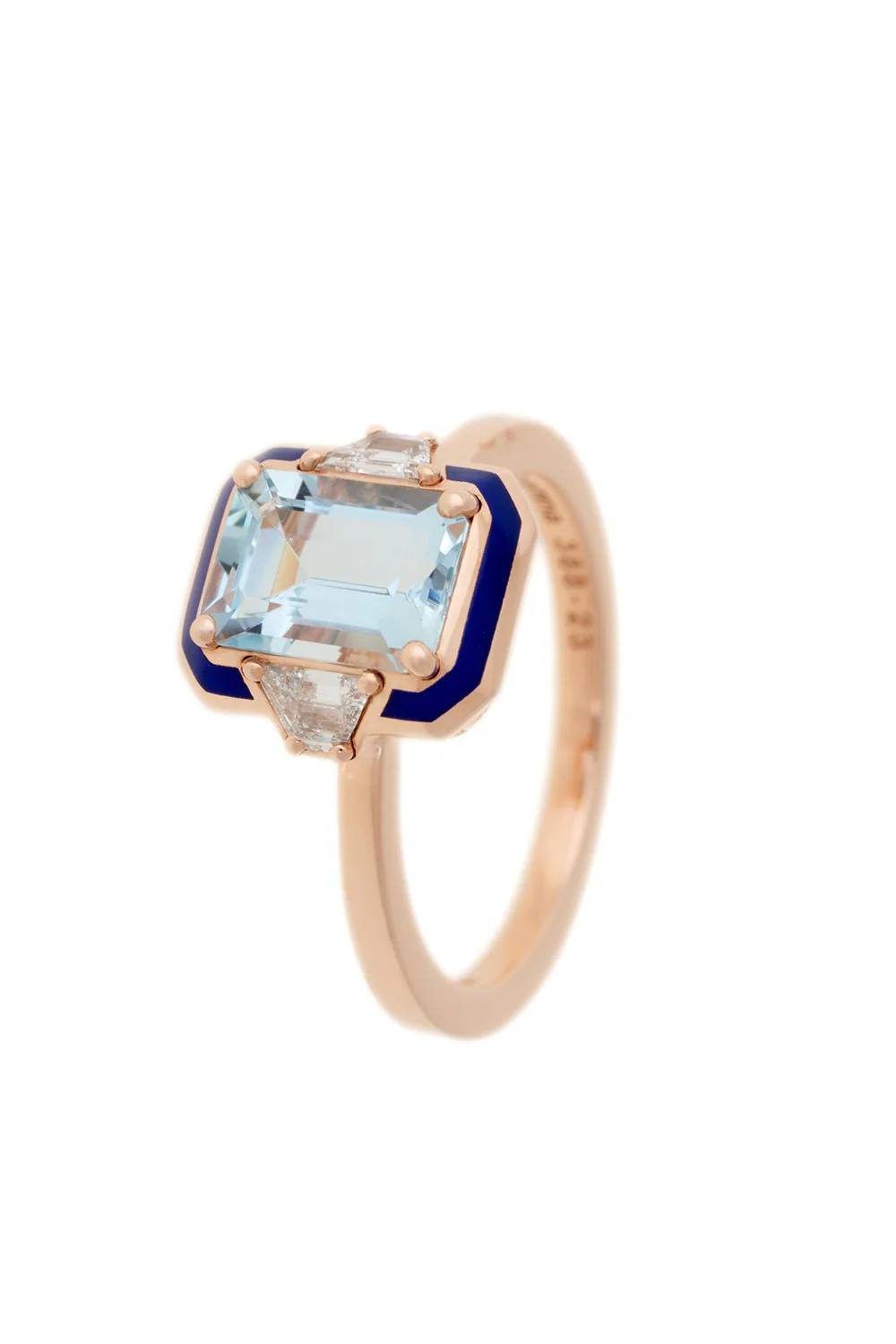 Gemma Enamel Aquamarine Ring