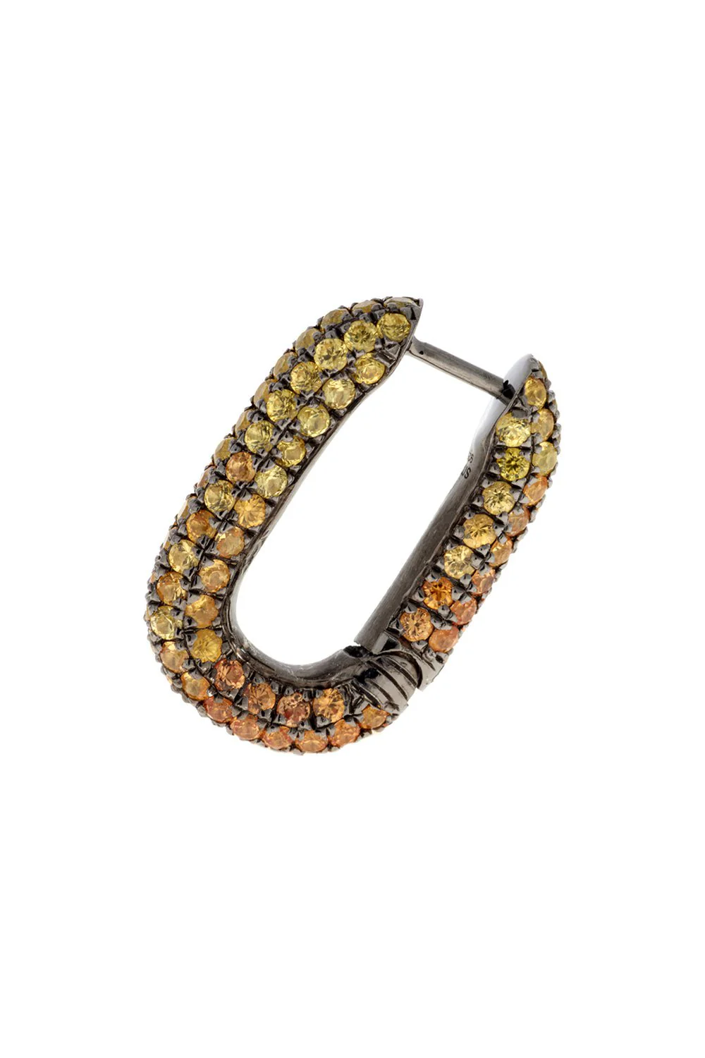 Large Yellow Sapphire Single Link Earring