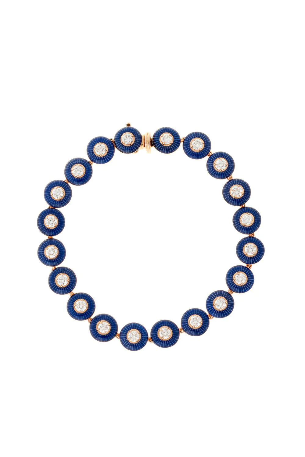 Mina Blue Enamel Diamond Bracelet
