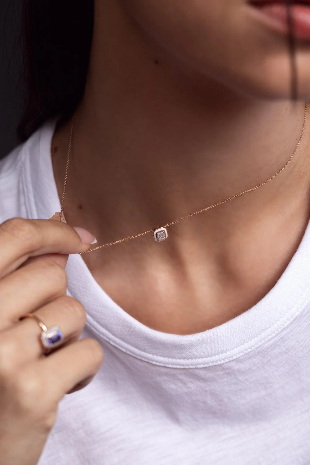 Mina Diamond Pendant Necklace - Image 2