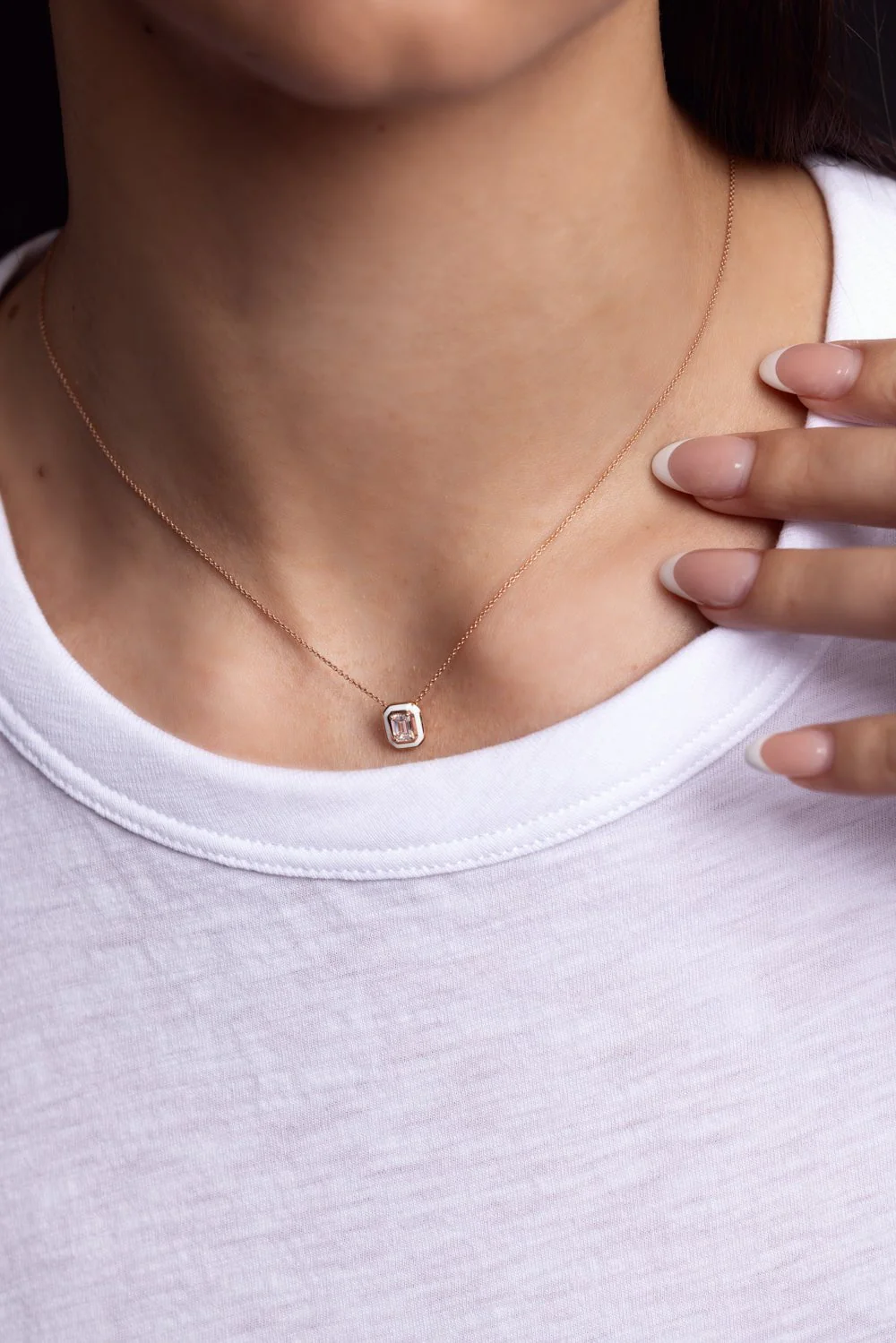 Mina Diamond Pendant Necklace - Image 3
