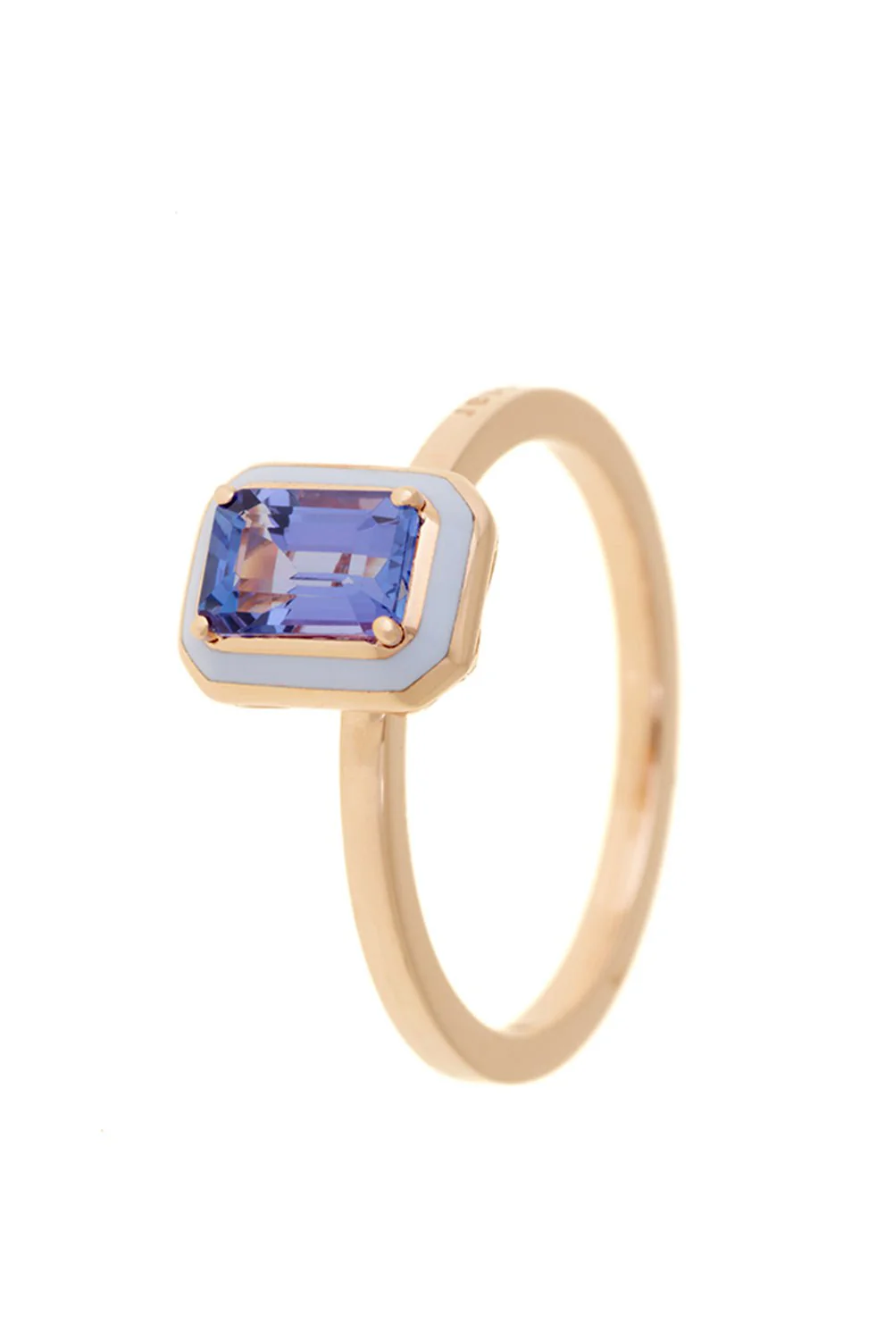 Mina Lilac Enamel Tanzanite Ring