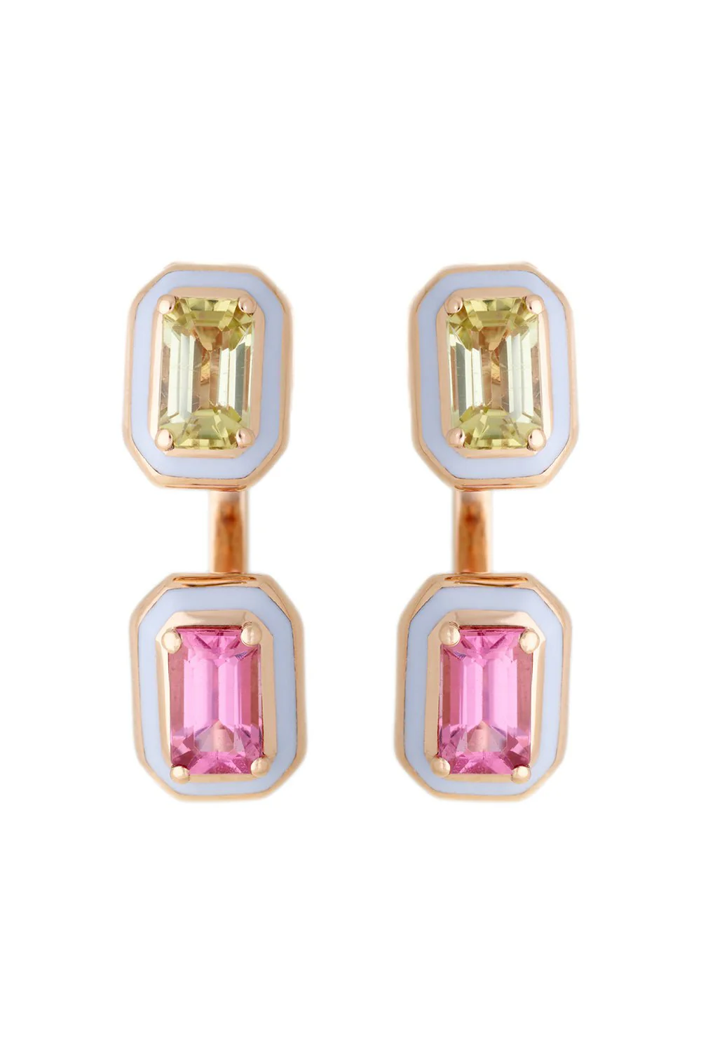 Mina Lilac Enamel Tourmaline Earrings