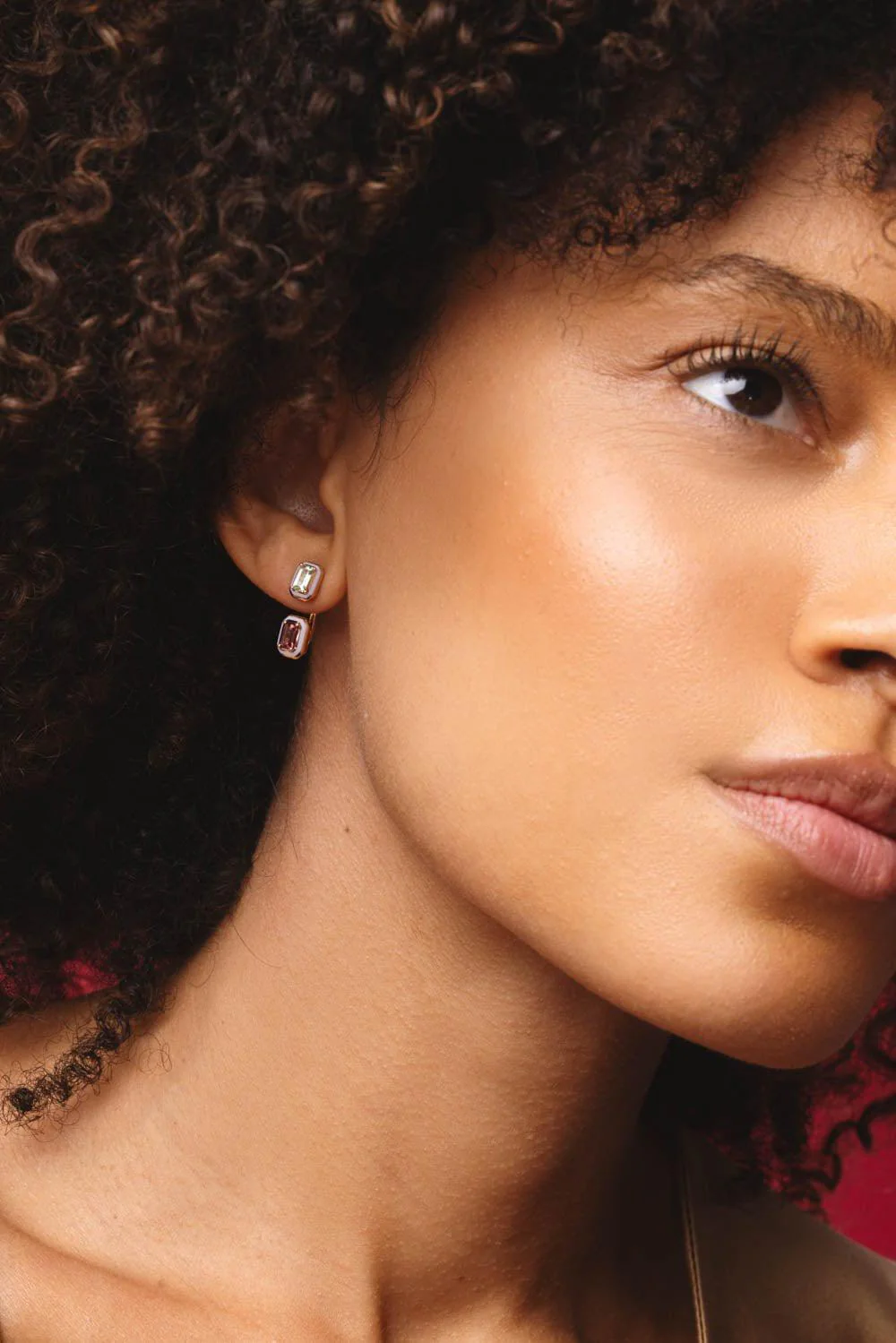 Mina Lilac Enamel Tourmaline Earrings - Image 4