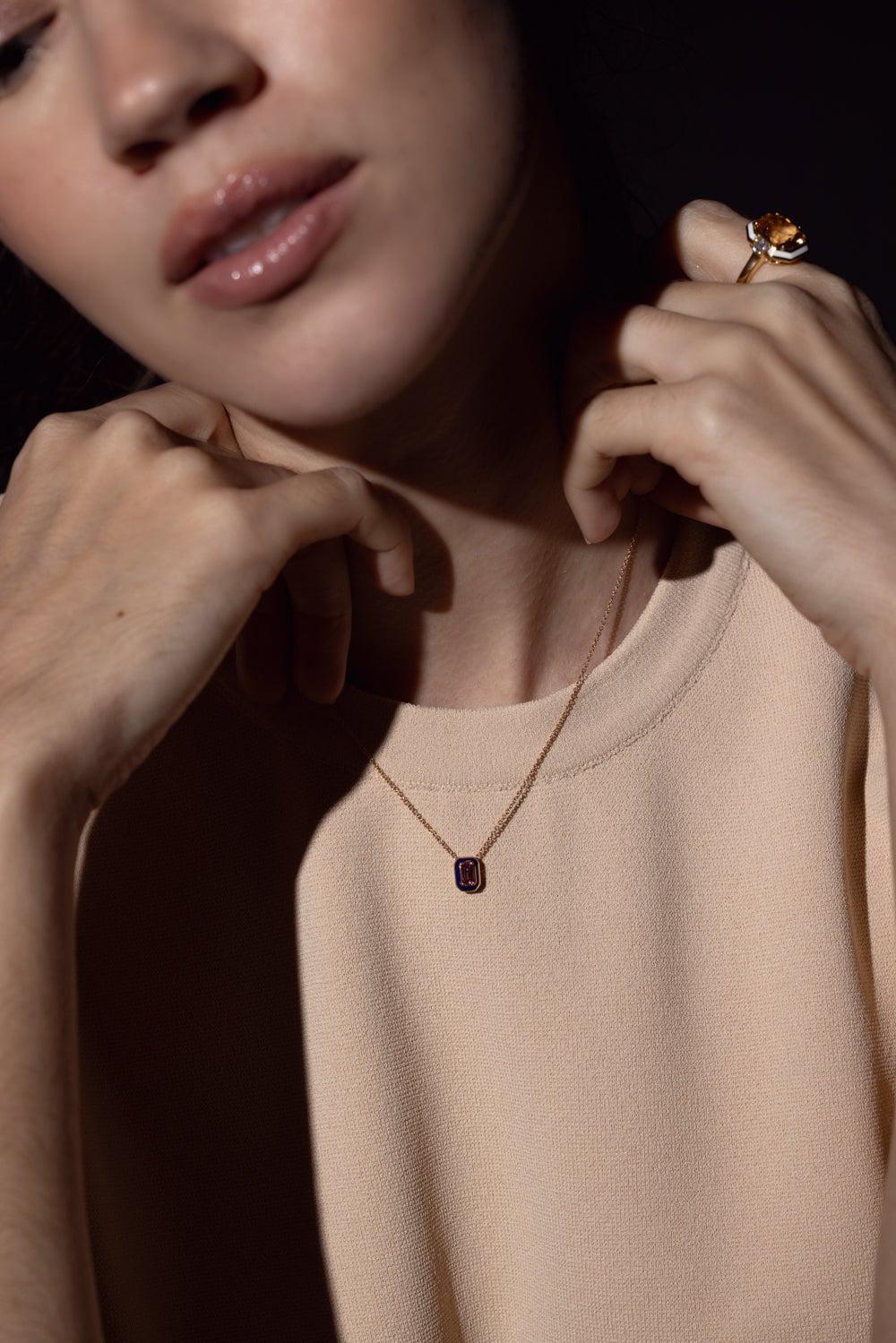 Mina Pink Tourmaline Necklace - Image 3
