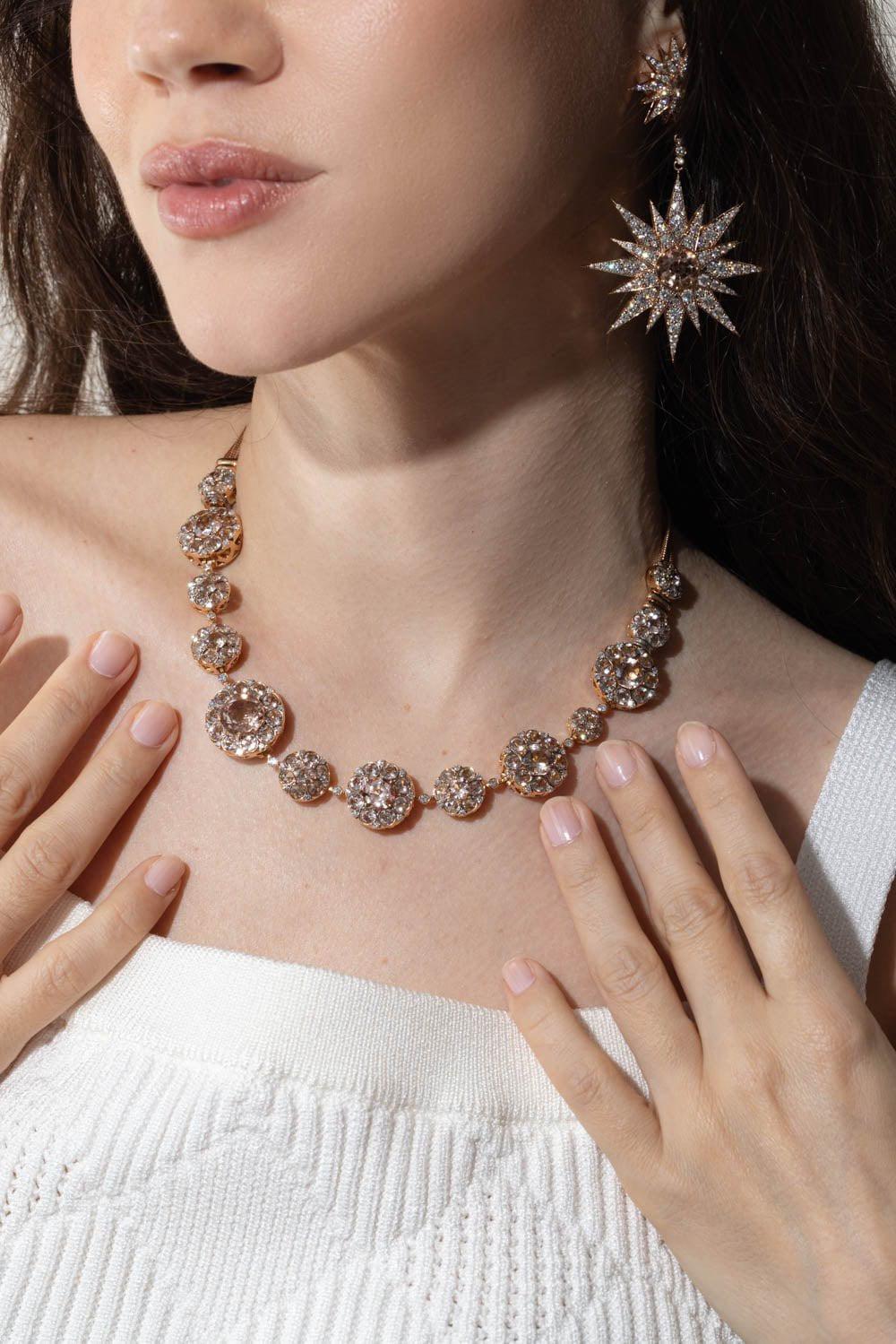 Morganite Diamond Necklace - Image 7