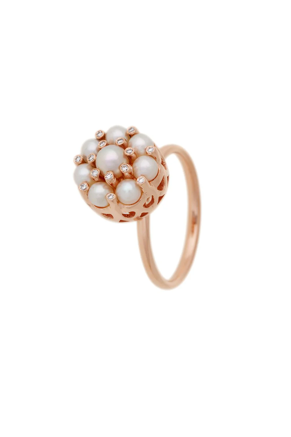 Multi Pearl Diamond Ring