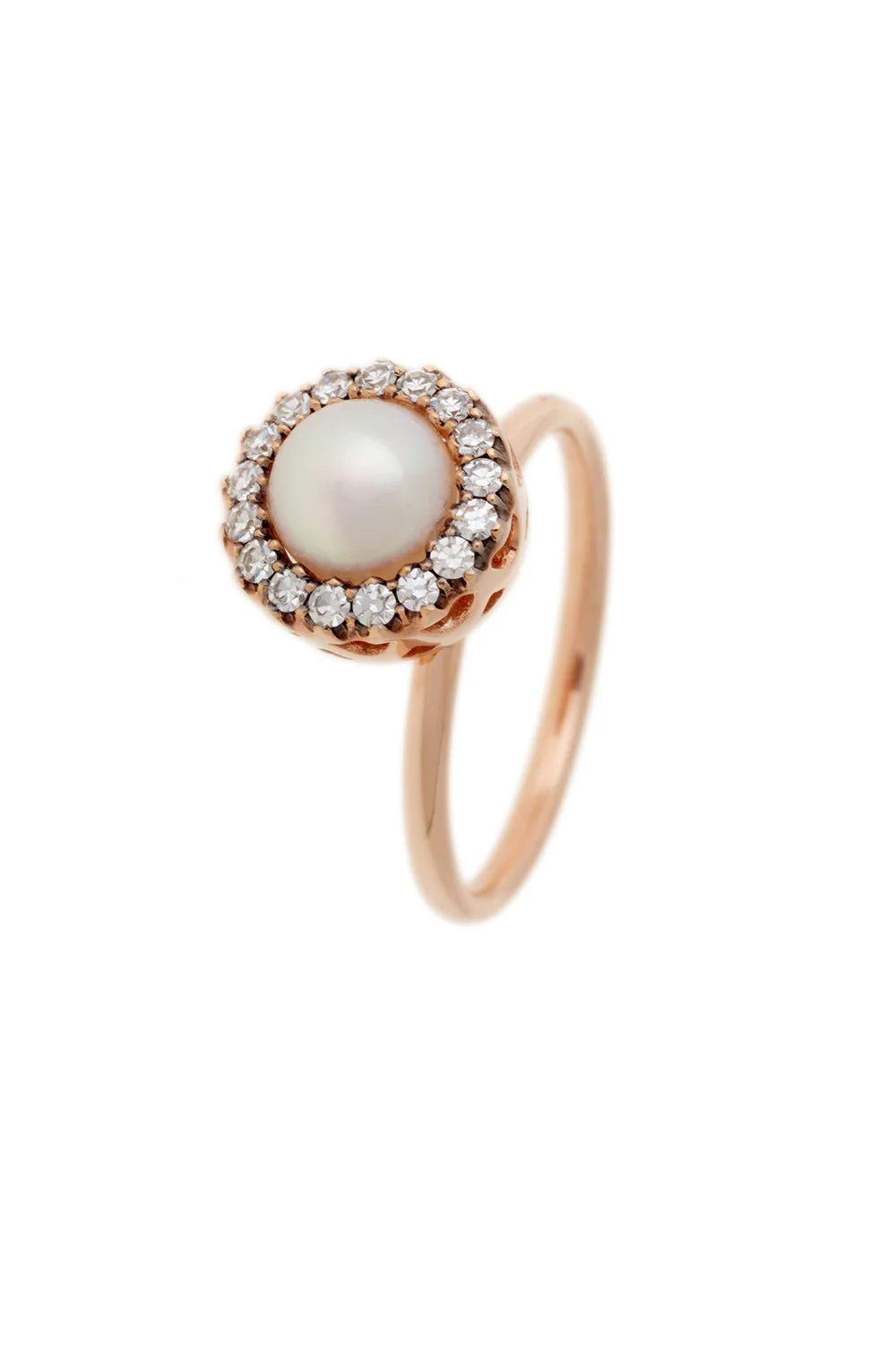 Pearl Diamond Ring