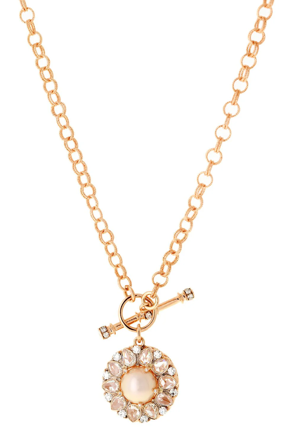Pearl Pendant Toggle Chain Necklace