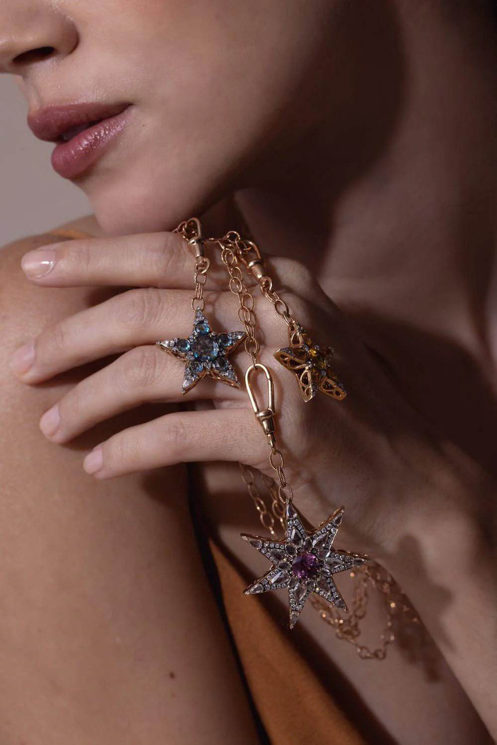 Pink Tourmaline Star Necklace - Image 2