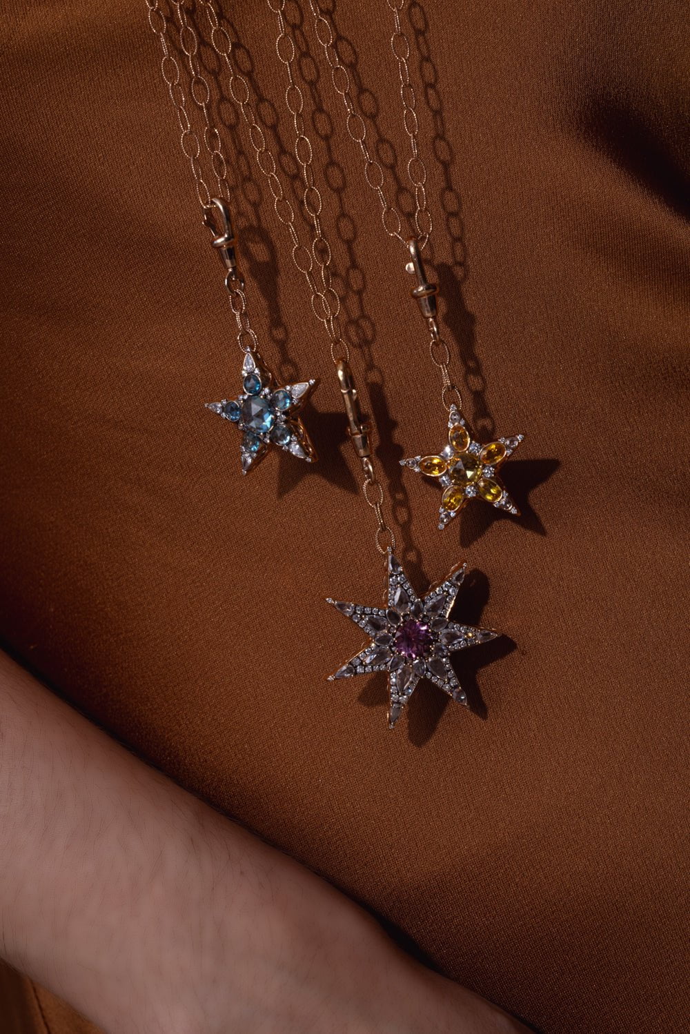 Pink Tourmaline Star Necklace - Image 4