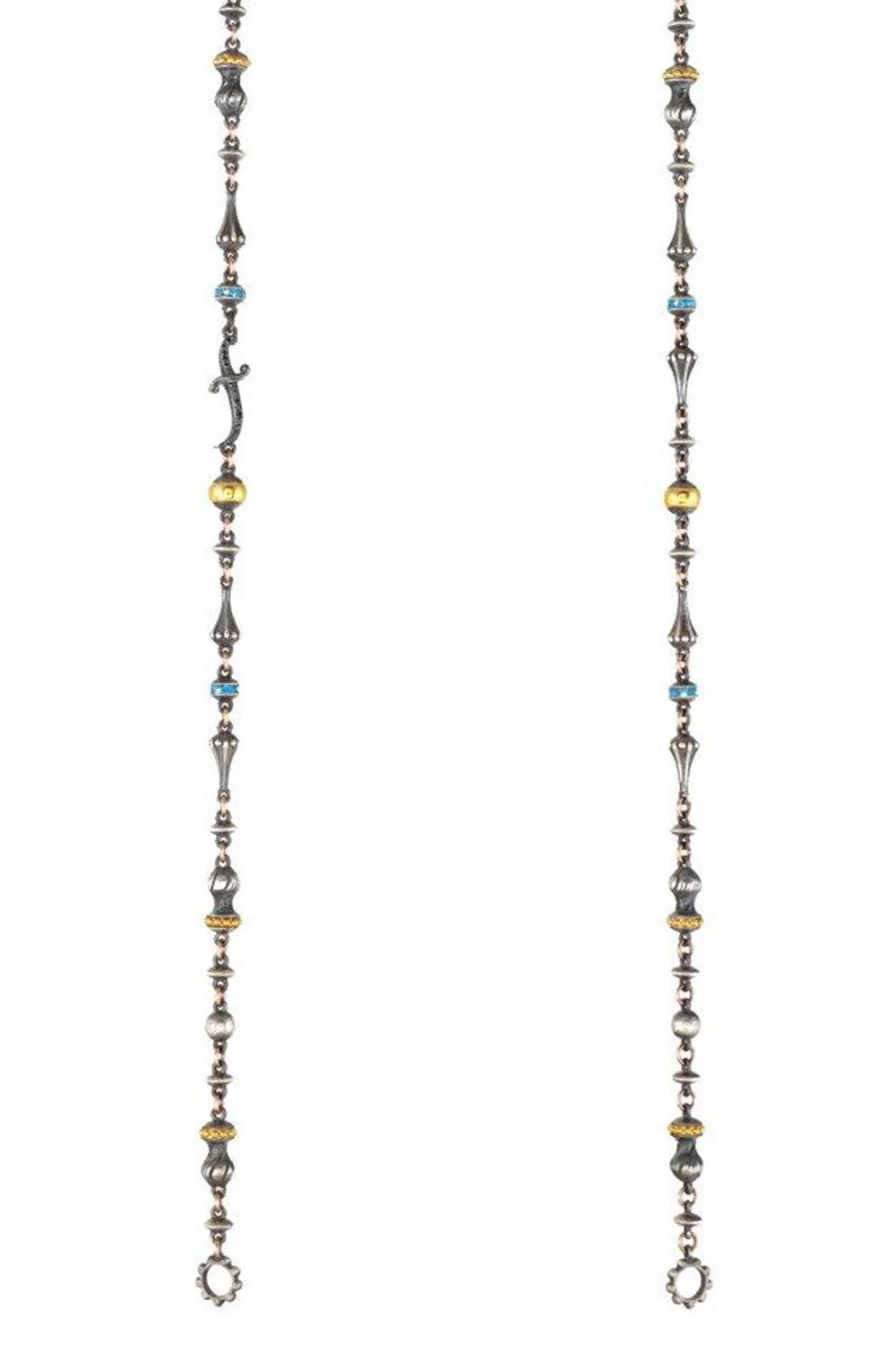 Black Diamond Finial Fancy Dagger Chain