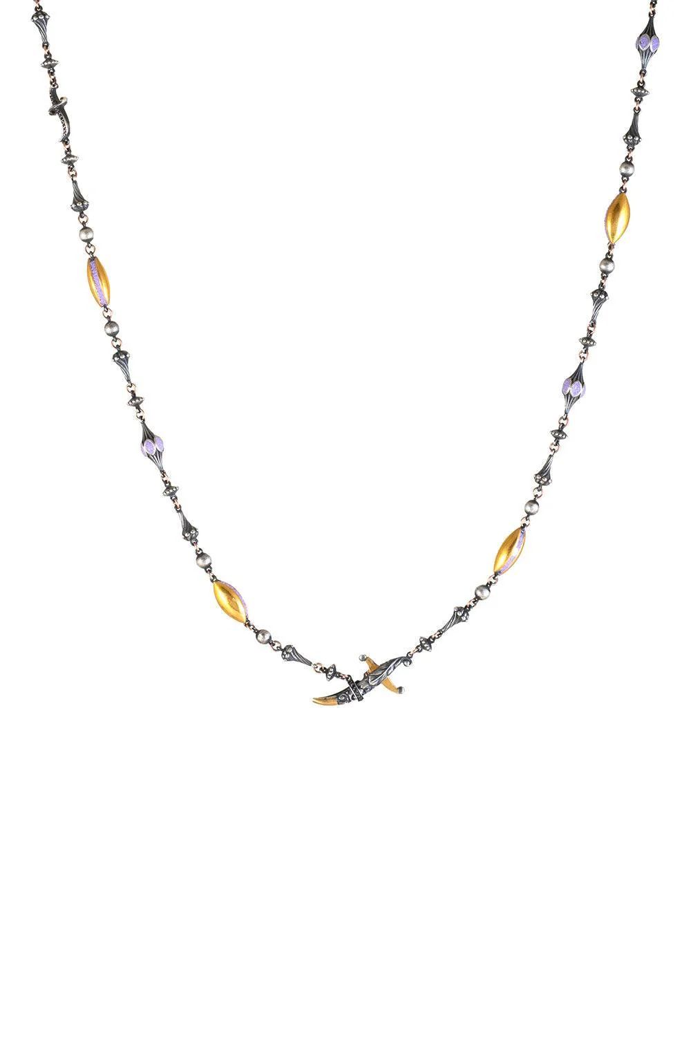 Black Diamond Micro Mosaic Dagger Chain