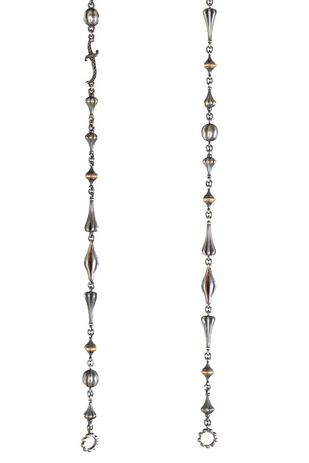Black Diamond Open Dagger Chain Necklace