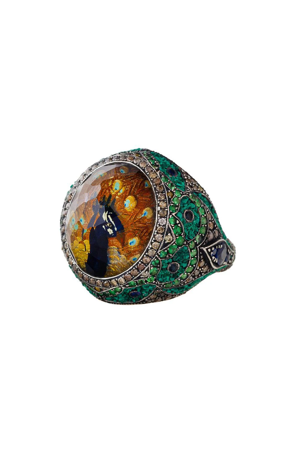 Carved Parrot Ring