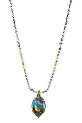 Carved Quartz Bird Necklace