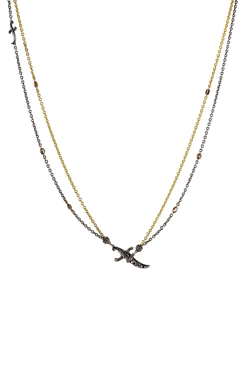 Double Strand Dagger Necklace