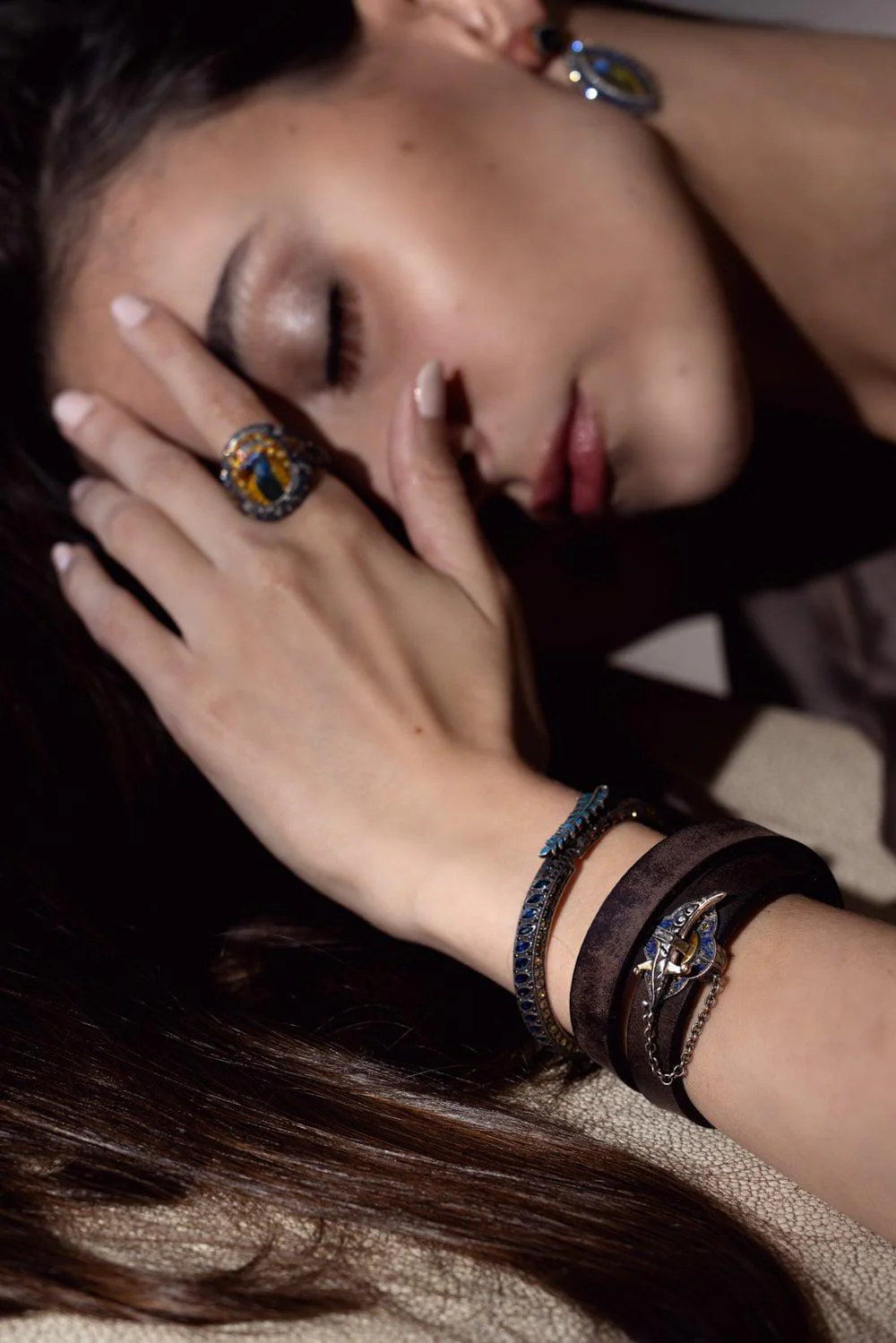 Double Wrap Lapis Bracelet - Image 2
